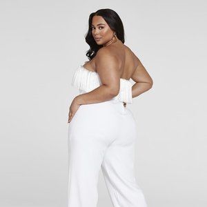 Claudia Faux Feather Fringe Jumpsuit